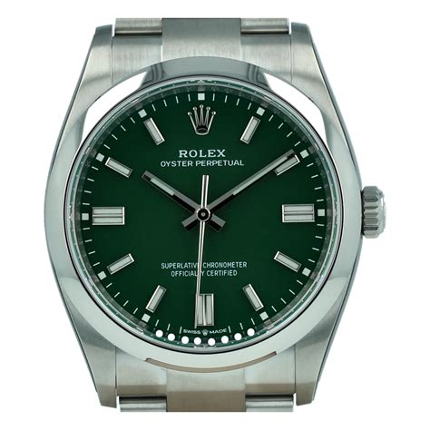 rolex oyster perpetual date green dial|Rolex Oyster Perpetual green price.